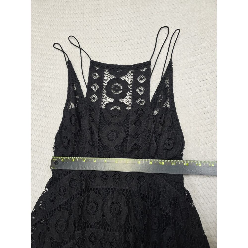 Free People Dress Womens 2 Just Like Honey Lace Dress Black Bohemian Style - Picture 3 of 6